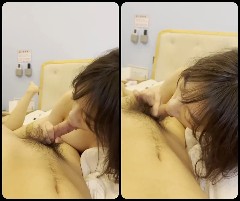 Con ghệ ngoan mút láp cục thịt bự của anh