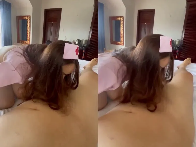 Chịch em ngành cosplay nhân viên chăm sóc trong nhà nghỉ || p1